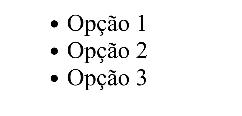 Resultado da lista